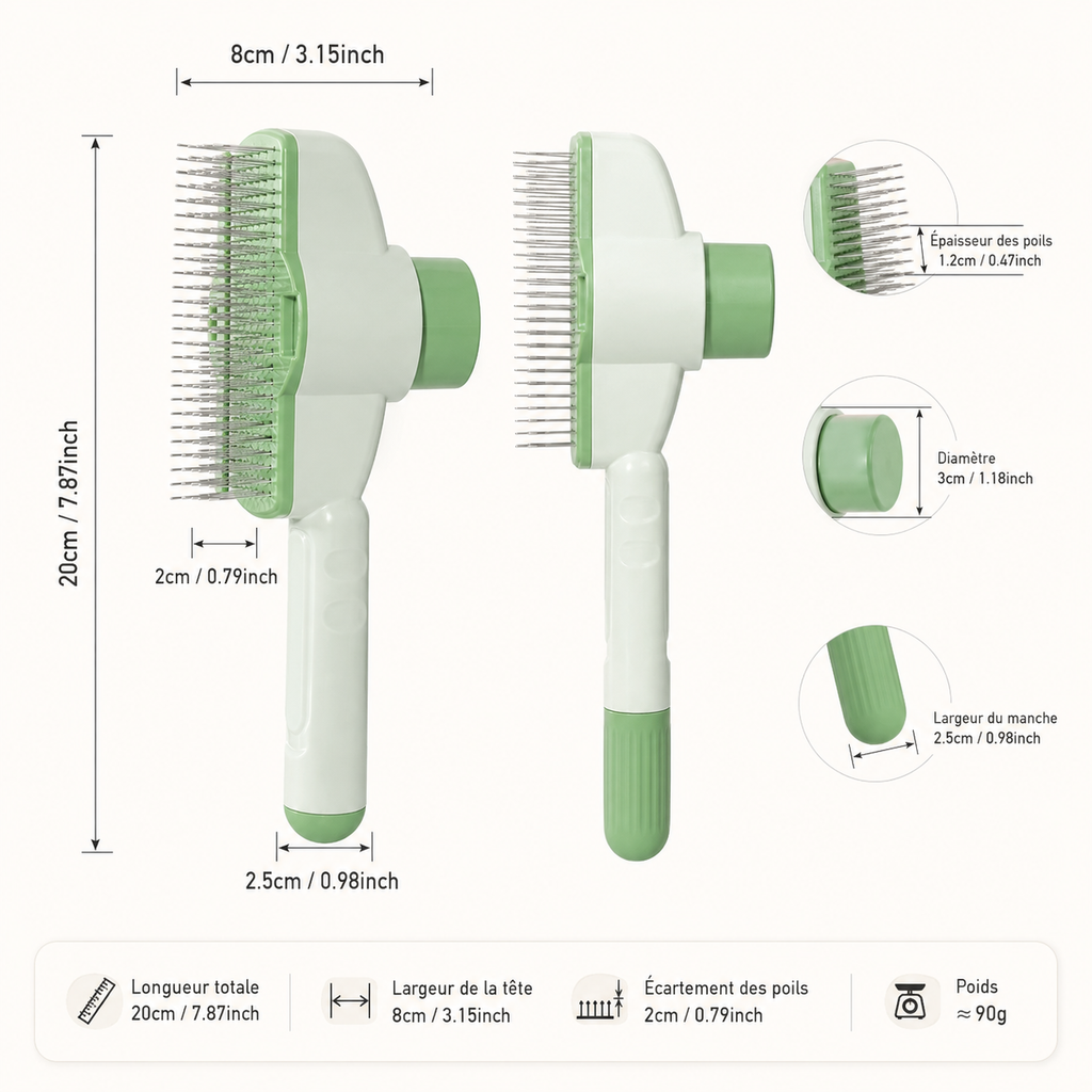 Brosse Auto-Nettoyante Douceur & Bien-être