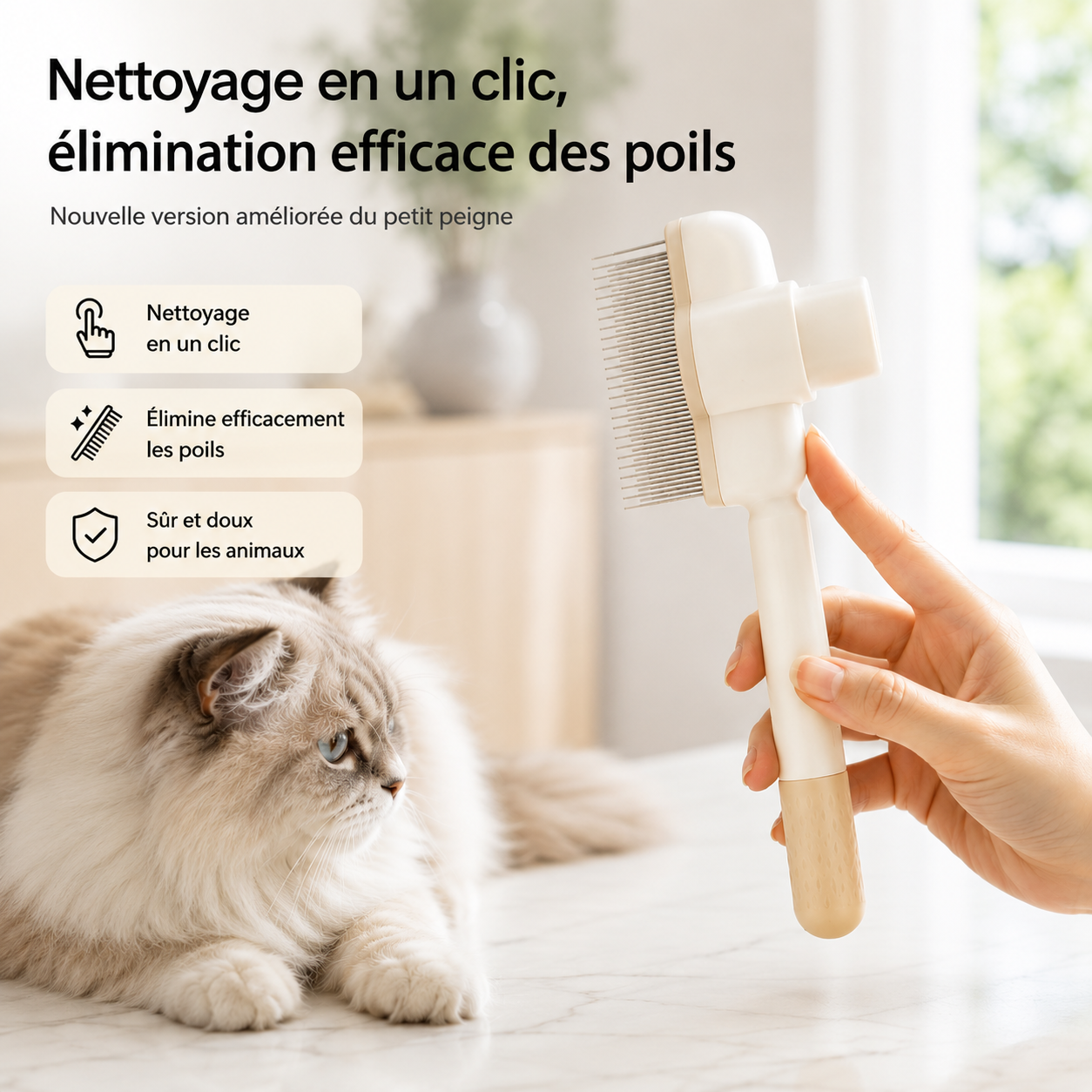 Brosse Auto-Nettoyante Douceur & Bien-être