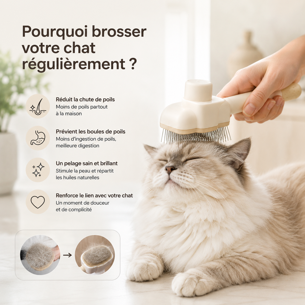 Brosse Auto-Nettoyante Douceur & Bien-être