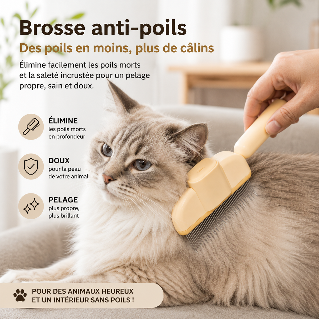 Brosse Auto-Nettoyante Douceur & Bien-être